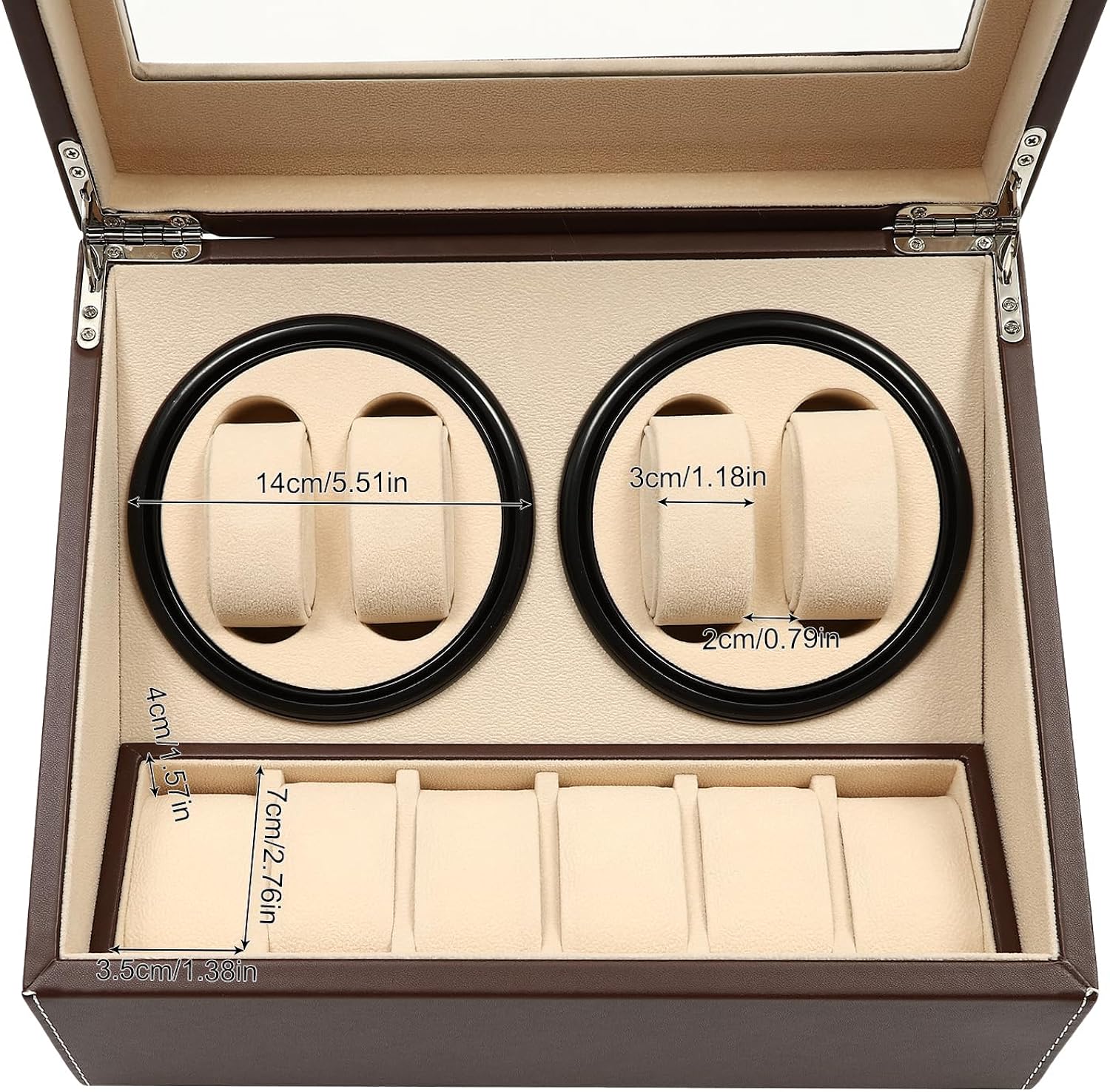 4 WATCH WINDER - LEATHER