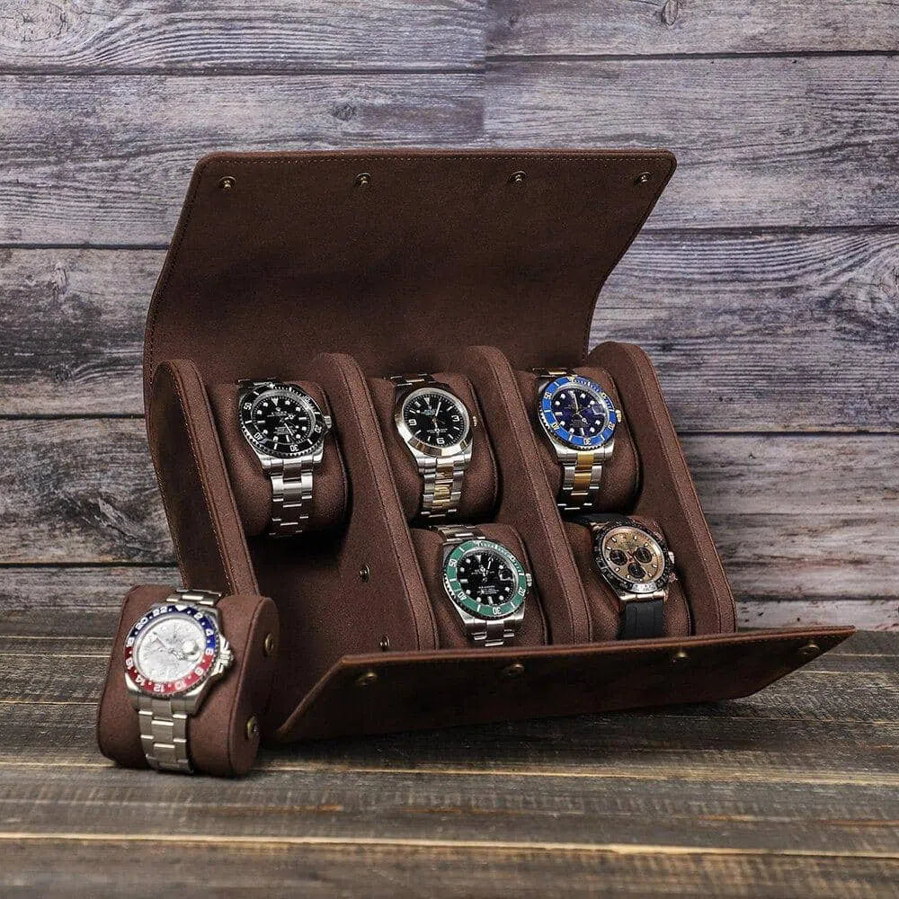 LEATHER ROLL FOR 6/8 WATCHES - VINTAGE